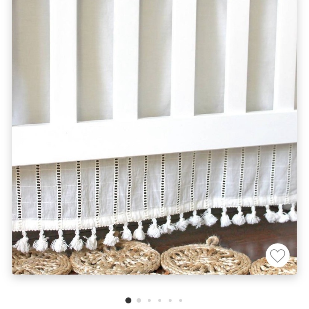 Gorgeous Crane Baby Crib Bed Skirt
